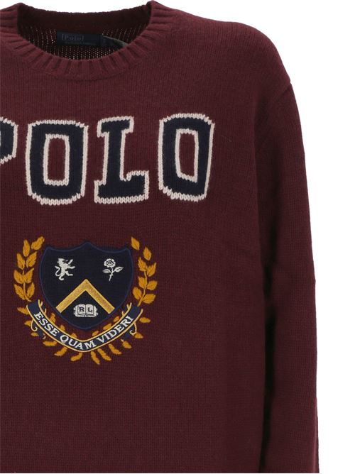 Maglia in lana bordeaux Polo Ralph Lauren | 211943270001